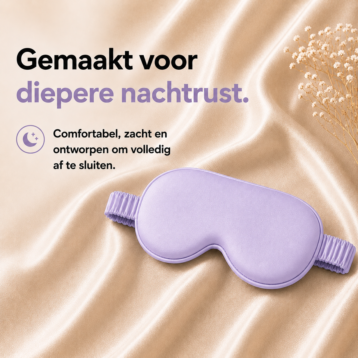 3D Silk Blackout Sleep Mask - Lavendel