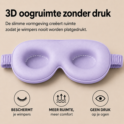 3D Silk Blackout Sleep Mask - Lavendel