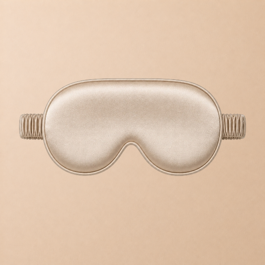 3D Silk Blackout Sleep Mask - Champagne